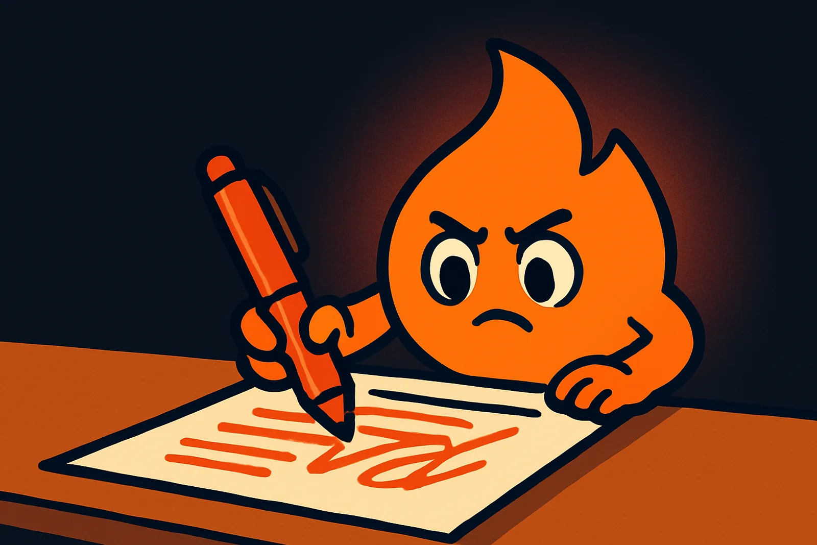 Ash writing a review brief with a giant pen to ensure useful feedback — how-to